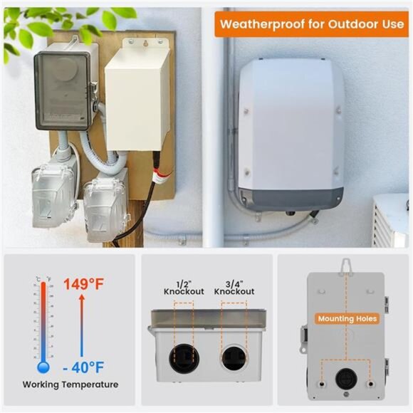 WiFi Pool Timer, Outdoor Indoor Smart Switch, 40 AMP, 2HP, 120, 240, 277 VAC - Picture 6 of 7